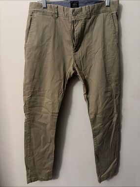 J. Crew Men's Olive Green Stretch Chinos